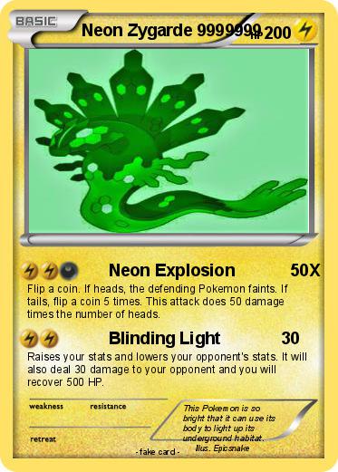 Pokemon Neon Zygarde 9999999