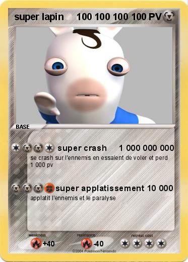 Pokemon super lapin     100 100 100