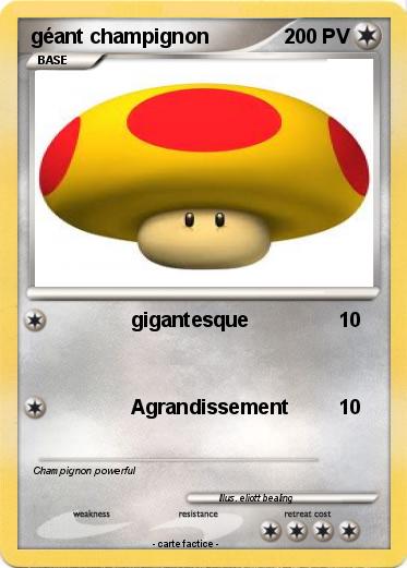 Pokemon géant champignon