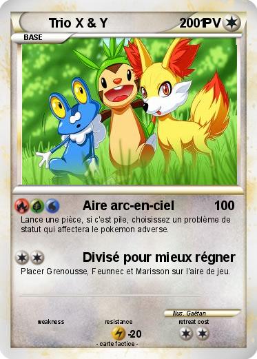 Pokémon Trio X Y 1 1 Aire arc en ciel Ma carte Pokémon Pokemon Trio X Y 1