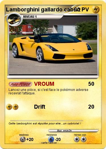 Pokemon Lamborghini gallardo cab