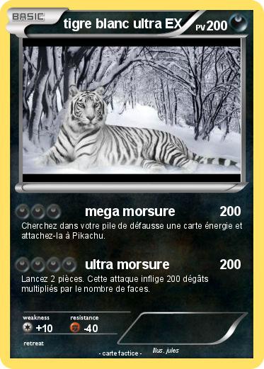 Pokemon tigre blanc ultra EX