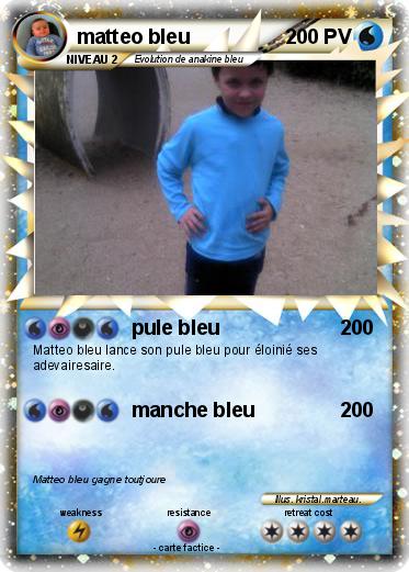 Pokemon matteo bleu