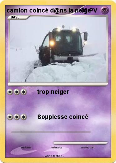 Pokemon camion coincé d@ns la neige