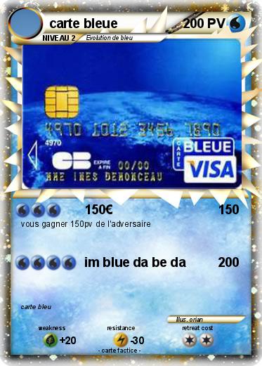 Pokemon carte bleue