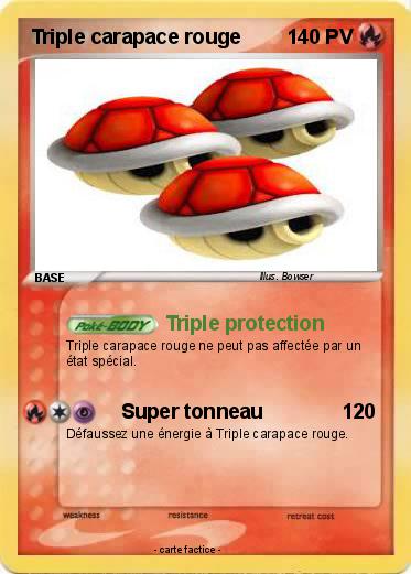 Pokemon Triple carapace rouge