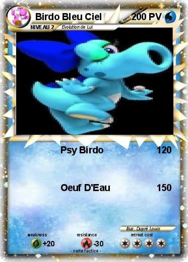 Pokemon Birdo Bleu Ciel