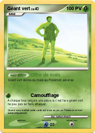 Pokemon Géant vert