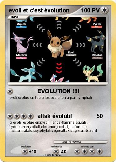 Pokemon evoli et c'est évolution