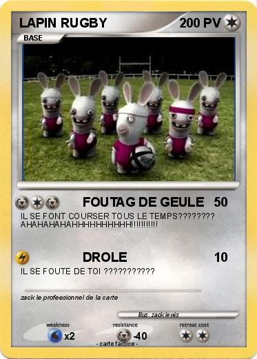 Pokemon LAPIN RUGBY