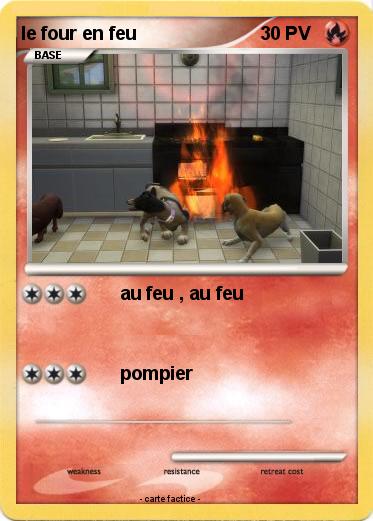 Pokemon le four en feu