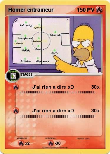 Pokemon Homer entraineur