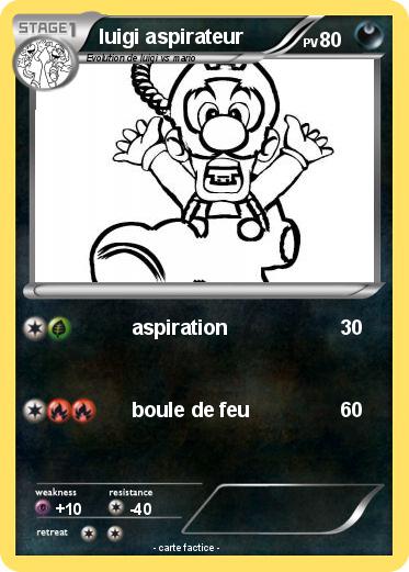 Pokémon luigi aspirateur 1 1 aspiration Ma carte Pokémon Pokemon luigi aspirateur 1