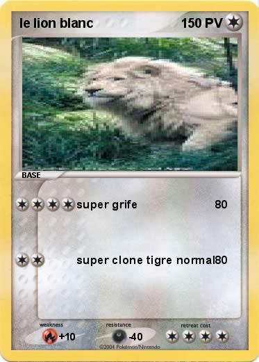 Pokemon le lion blanc