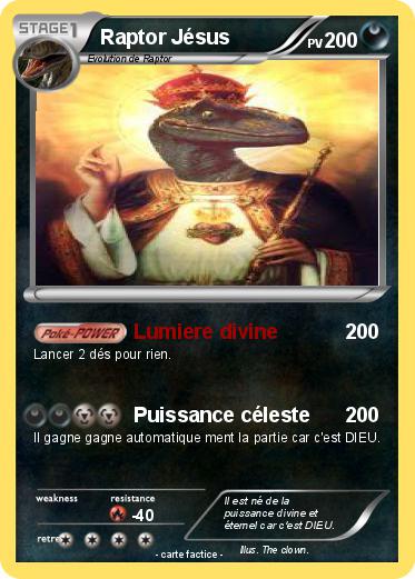 Pok mon Raptor Jesus 46 46 Lumiere Divine Ma Carte Pok mon