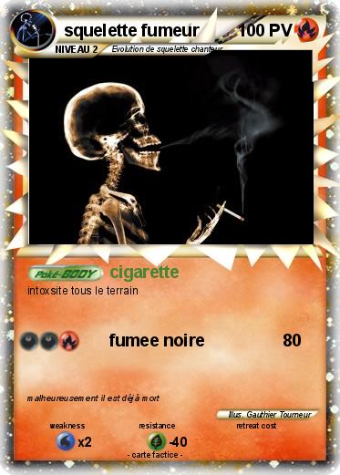 Pokemon squelette fumeur