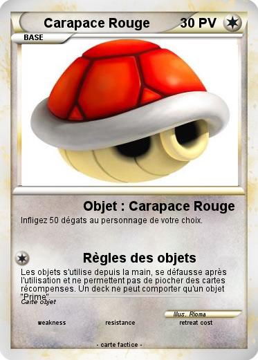 Pokemon Carapace Rouge