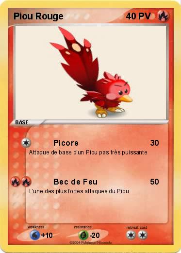 Pokemon Piou Rouge