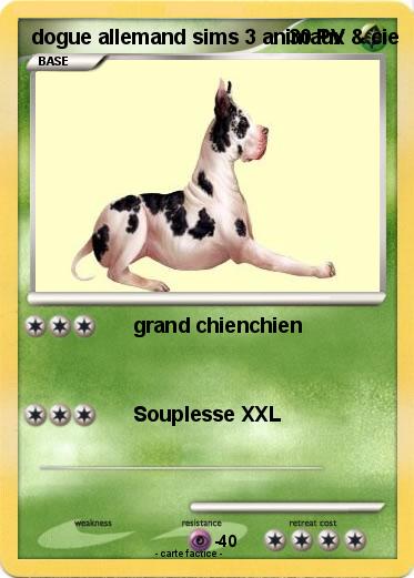 Pokemon dogue allemand sims 3 animaux & cie