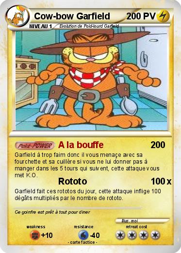 Pokemon Cow-bow Garfield