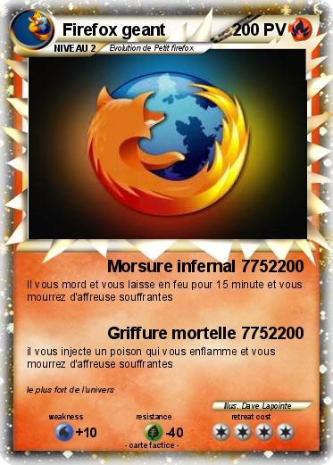 Pokemon Firefox geant