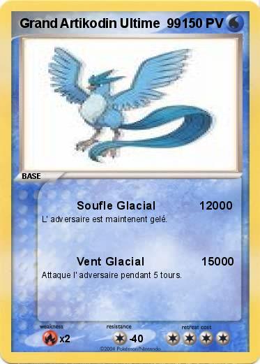 Pokémon Grand Artikodin Ultime 99 99 Soufle Glacial Pokemon Grand Artikodin Ultime 99