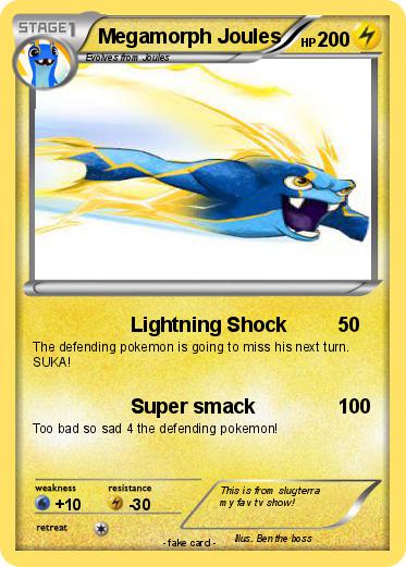 Pokémon Megamorph Joules - Lightning Shock - My Pokemon Card