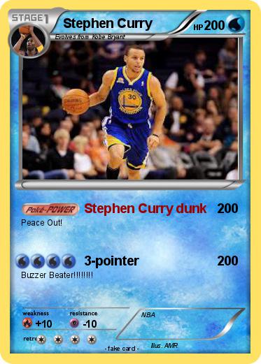 Pokémon Stephen Curry 7 7 - Stephen Curry dunk - My Pokemon Card