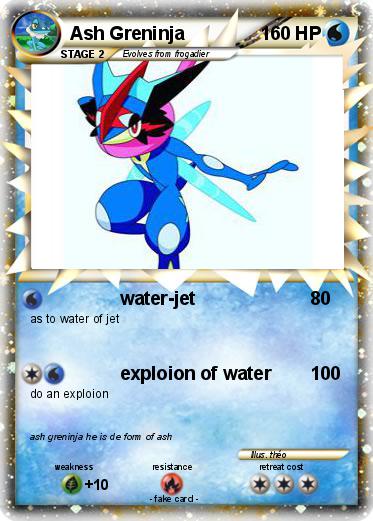 Pokémon Ash Greninja 34 34 - water-jet - My Pokemon Card