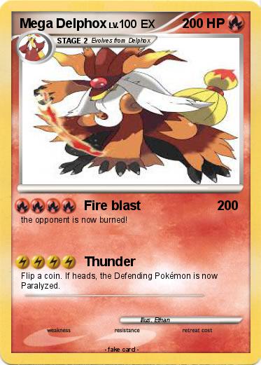 Pokémon Mega Delphox 1 1 - Fire blast - My Pokemon Card