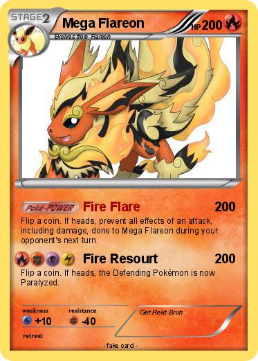 Pokémon Mega Flareon 12 12 - Fire Flare - My Pokemon Card