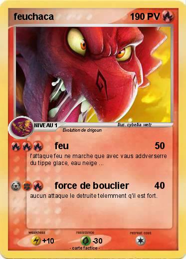 Pokémon feuchaca feu Ma carte Pokémon Pokemon feuchaca