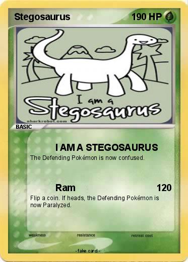 Pokémon Stegosaurus 50 50 - I AM A STEGOSAURUS - My ...