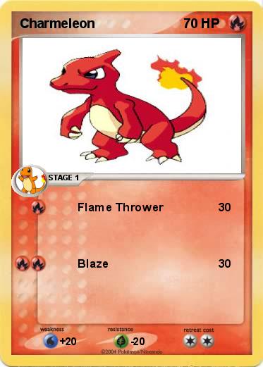 Pokémon Charmeleon 10 10 - Flame Thrower - My Pokemon Card