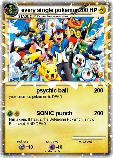 Pok Mon Every Single Pokemon 2 2 Psychic Ball My Pokemon Card