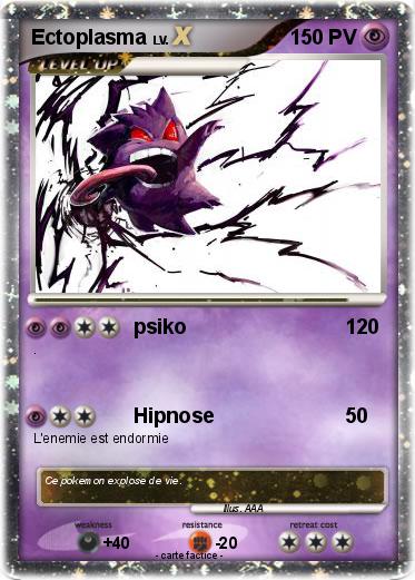 Pokémon Ectoplasma 235 235 psiko Ma carte Pokémon Pokemon Ectoplasma 235