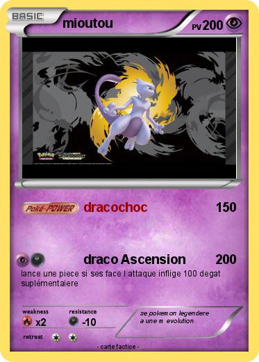 Pokémon mioutou 74 74 dracochoc Ma carte Pokémon Pokemon mioutou 74