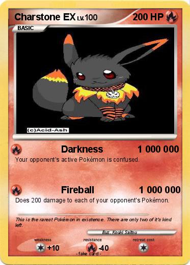 Pok mon Charstone EX Darkness 1 000 000 My Pokemon Card