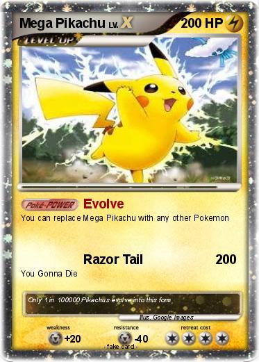 Pokémon Mega Pikachu 15 15 - Evolve - My Pokemon Card