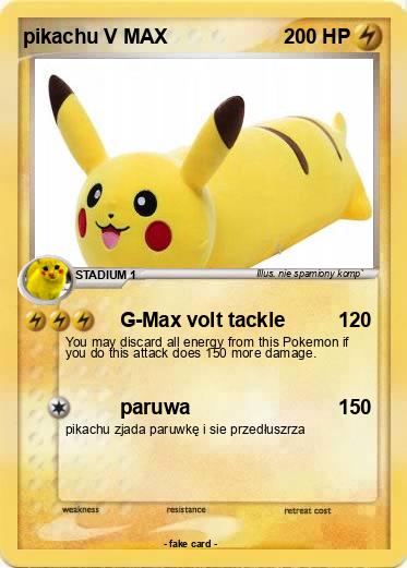 Pokemon pikachu V MAX