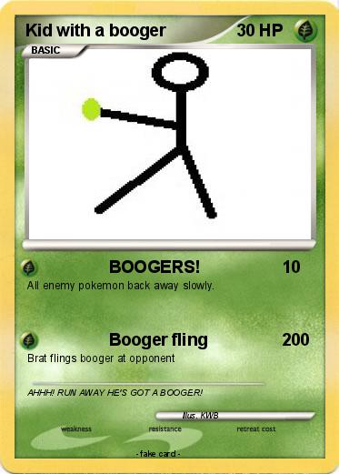 Pokemon Kid with a booger