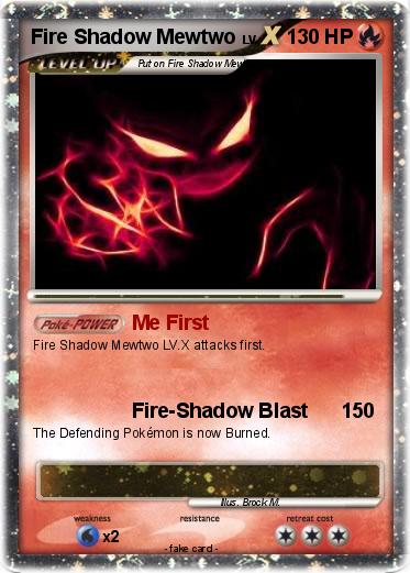 Pokemon Fire Shadow Mewtwo