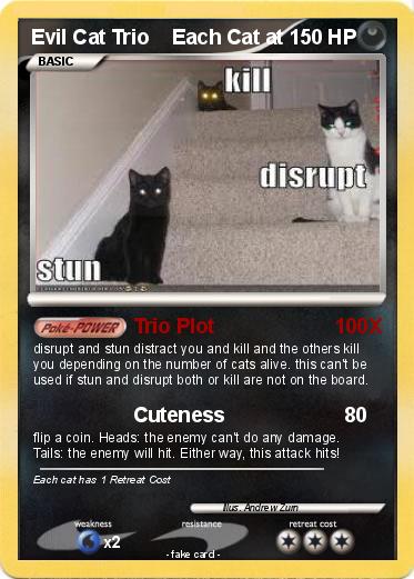 Pokemon Evil Cat Trio    Each Cat at