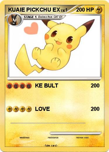 Pokemon KUAIE PICKCHU EX