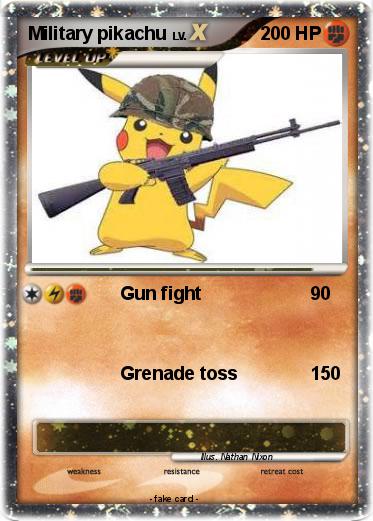 Pokemon Military pikachu