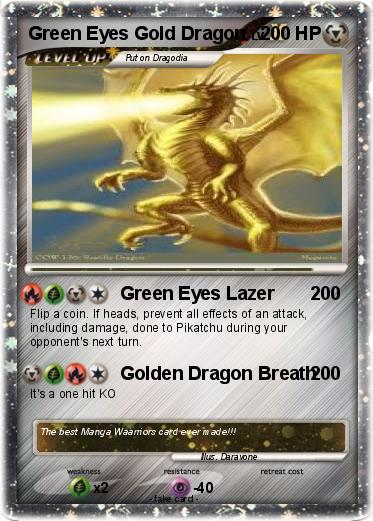 Pokemon Green Eyes Gold Dragon