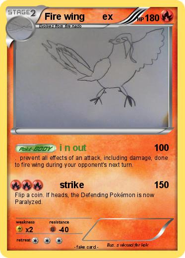 Pokemon Fire wing       ex