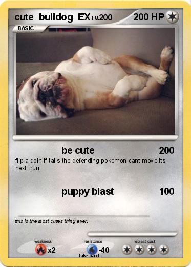 Pokemon cute  bulldog  EX
