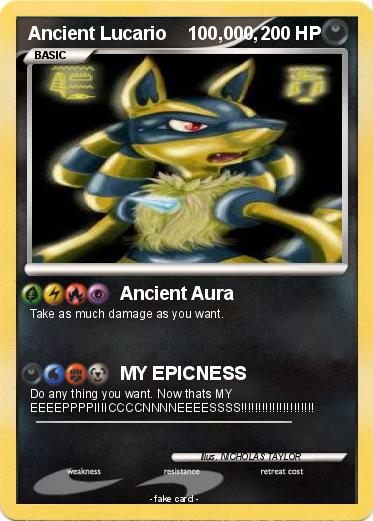 Pokemon Ancient Lucario    100,000,