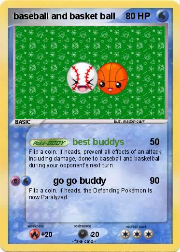 Pokemon baseball and basket ball